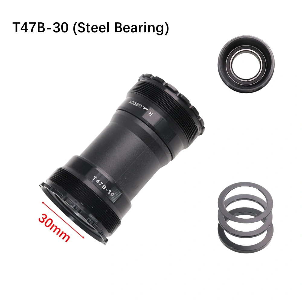 DJC Bike Bottom Bracket T47-Sieries Ceramic Bearing for MTB Road Bike Big Thread 24mm 30mm DUB 77 79 86.5 BB