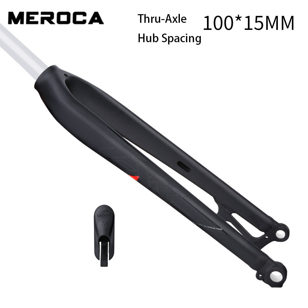 MEROCA Mountain Bike Internal Cable Routing Rigid Fork Disc Brake Front Fork 26/27.5/29 Inches Quick Release/Thru-Axle Fork