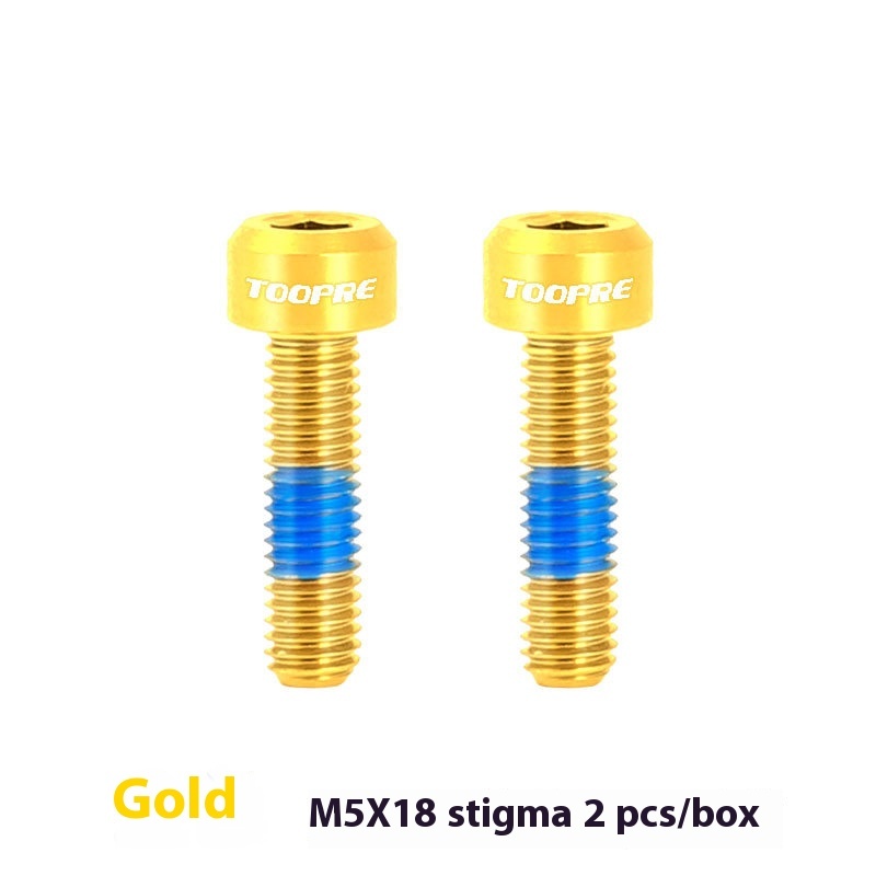 TOOPRE M5x18 Titanium Alloy Handlebar Bolts with Hand-tightened Hollow Design for Fixed Locking of Seatpost Clamps