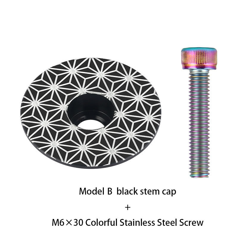 TOOPRE Mountain Bike Stem Cap Road Bike Fork Headset Colorful Cap with Screw