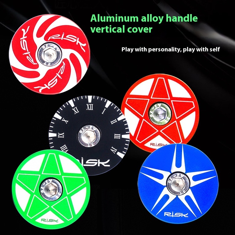 RISK Aluminum Alloy Stem Cap CNC Headset Top Cap for Mountain Road and Fixed Gear Bikes Fork Locking Upper Cap