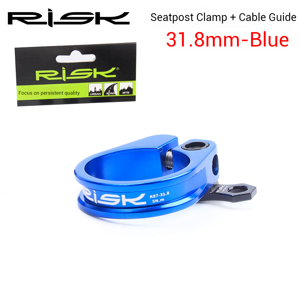 RISK K87 Mountain/Road Bike Seatpost Clamp with Quick Release Seat Tube Clamp Ring 31.8/34.9mm