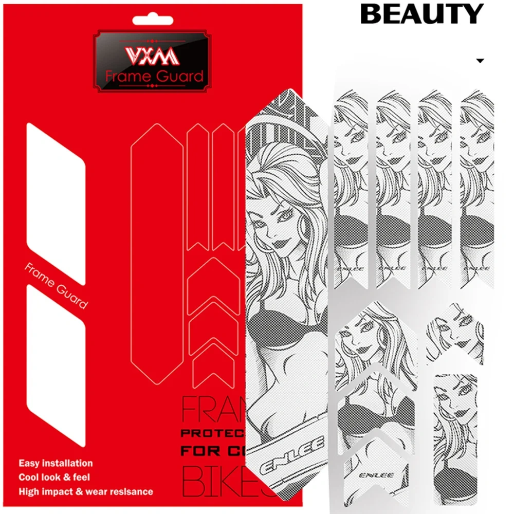 VXM 3D bicycle detachable stickers, road protection, car hood accessories, anti scratch frame protector, anti fall safety NEW