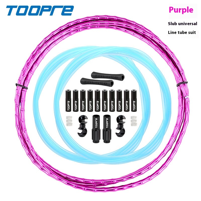 TOOPRE Bicycle Bamboo-Shaped Cable Housing Kit Mountain Road Bike Aluminum Alloy Gear Brake Cable Housing