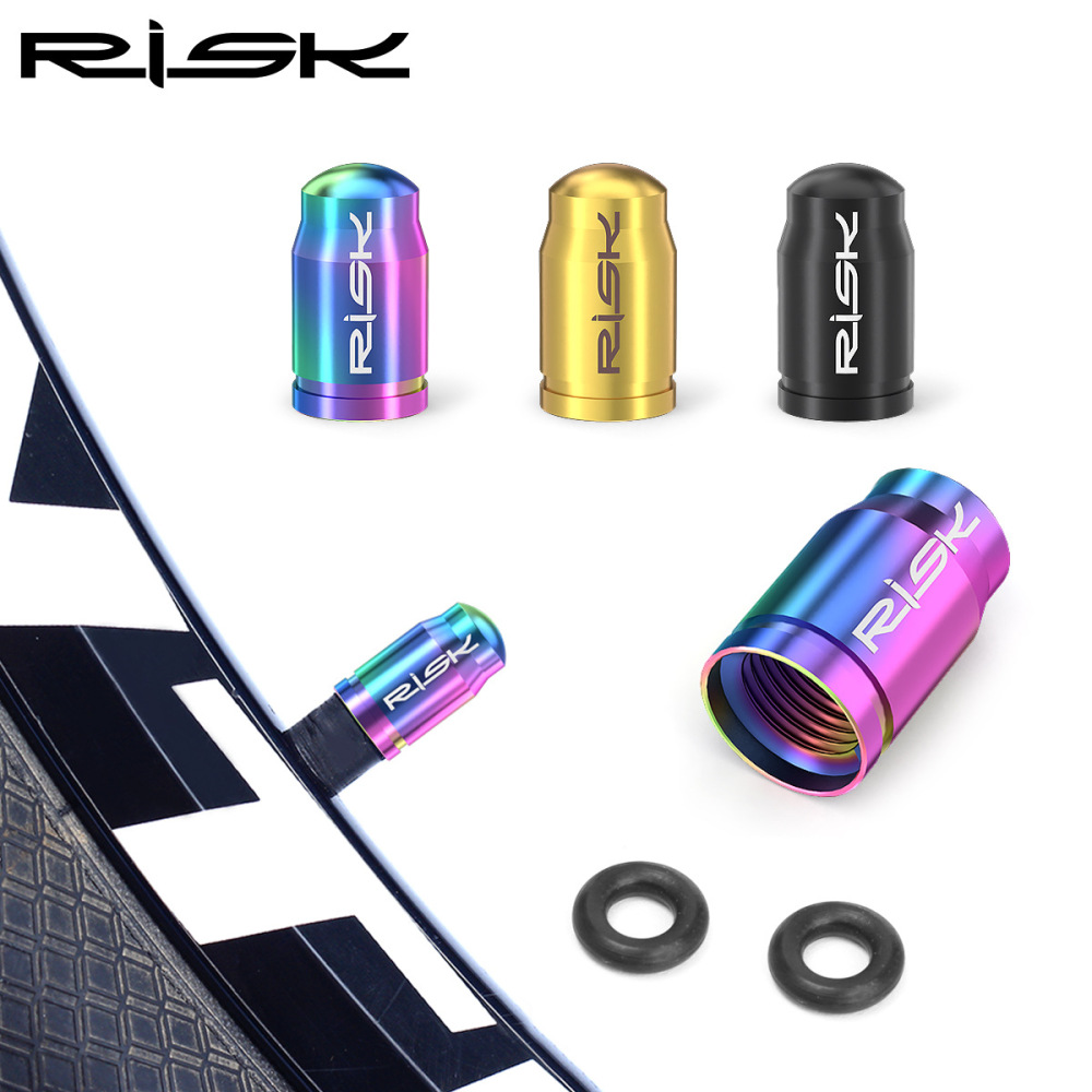 RISK bicycle valve cap mountain road bike titanium alloy Presta valve cap Dustproof cover nut bolt