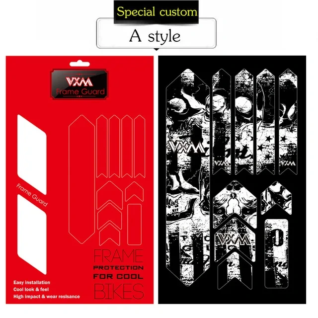 VXM 3D bicycle detachable stickers, road protection, car hood accessories, anti scratch frame protector, anti fall safety NEW