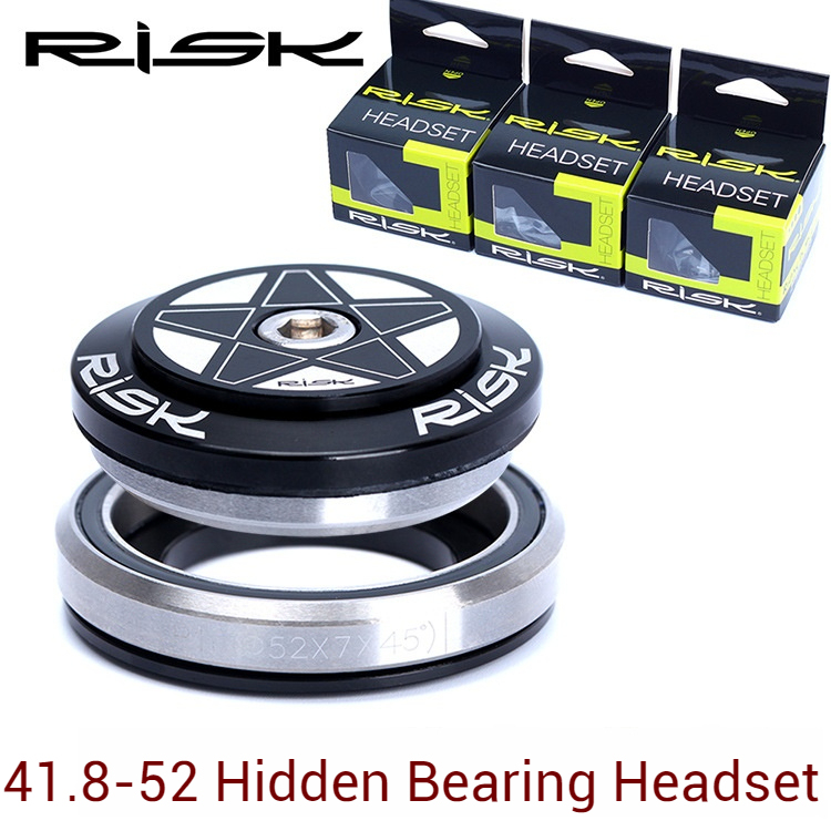 RISK Tapered Headset Bearings for Mountain and Road Bikes 41.8/42-52mm Internal Integrated Hidden Headset