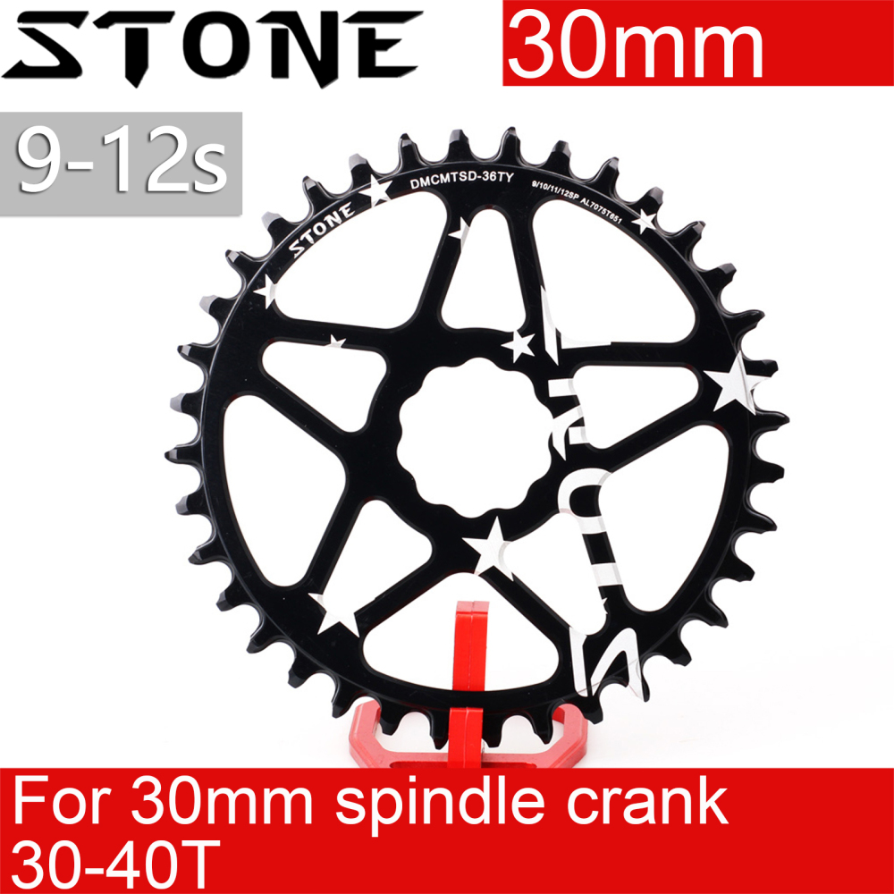 Stone Round Chainring for Special 30mm spindle crank MTB bike Cycling 30T 32T 34 36 38 40T Chain Wheel Bicycle Tooth Plate BB30 0mm offset