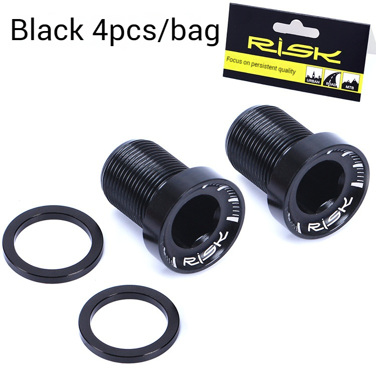 RISK Mountain Bike Spline Bottom Bracket Crank BB Screw Colorful Aluminum Alloy Hollow Non-waterproof Chainring Fixation