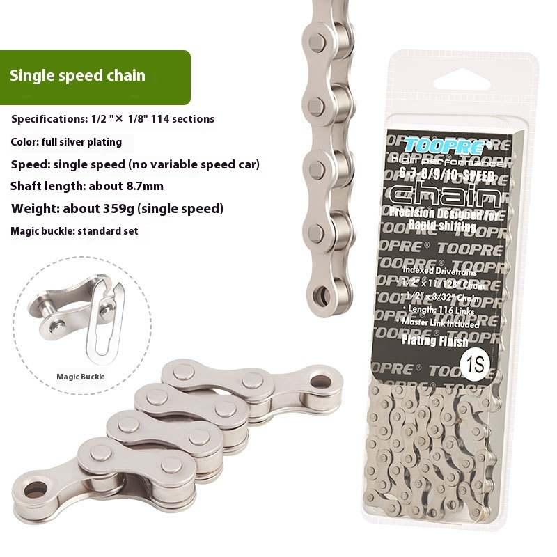 TOOPRE Mountain Bike Chain 8 9 10 11 12 Speed Road Bike 21 24 27 30S Speed Chain 116 Links