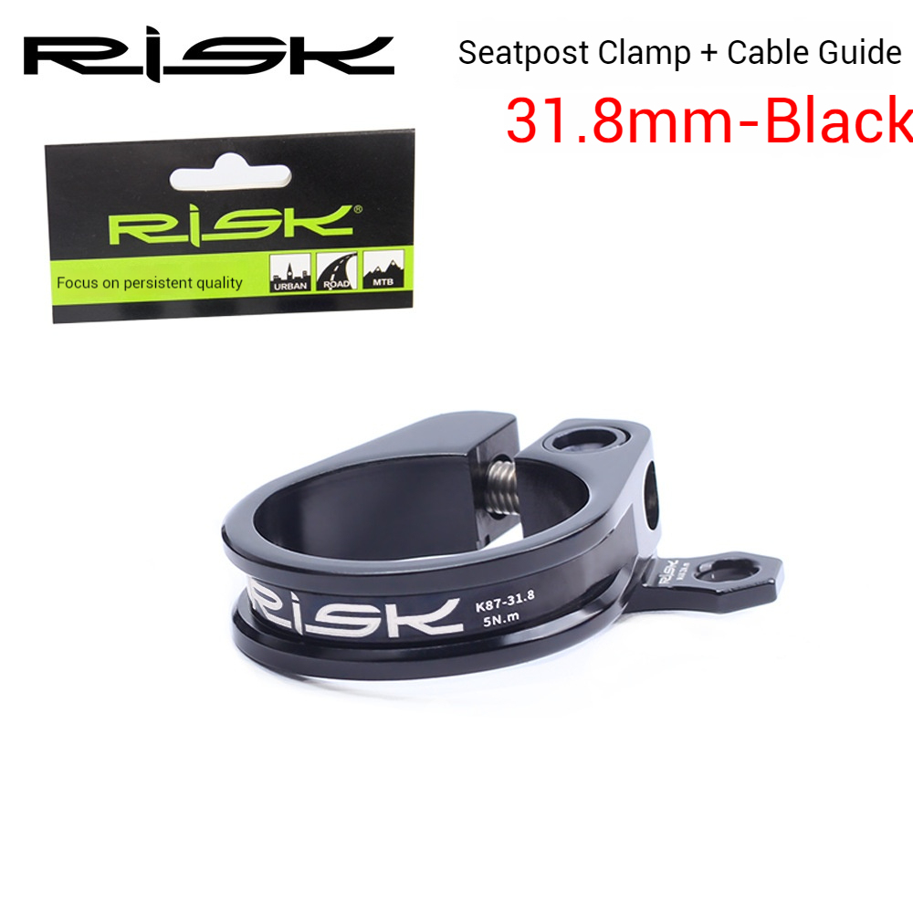 RISK K87 Mountain/Road Bike Seatpost Clamp with Quick Release Seat Tube Clamp Ring 31.8/34.9mm