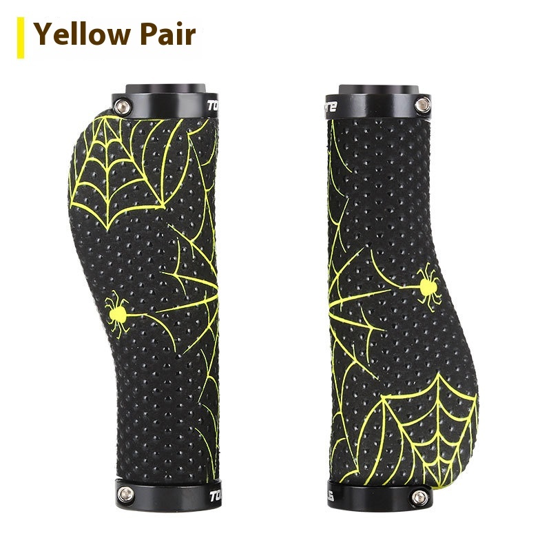 TOOPRE Bicycle Handlebar Grips Universal Silicone MTB Auxiliary Grips Spider Web Design