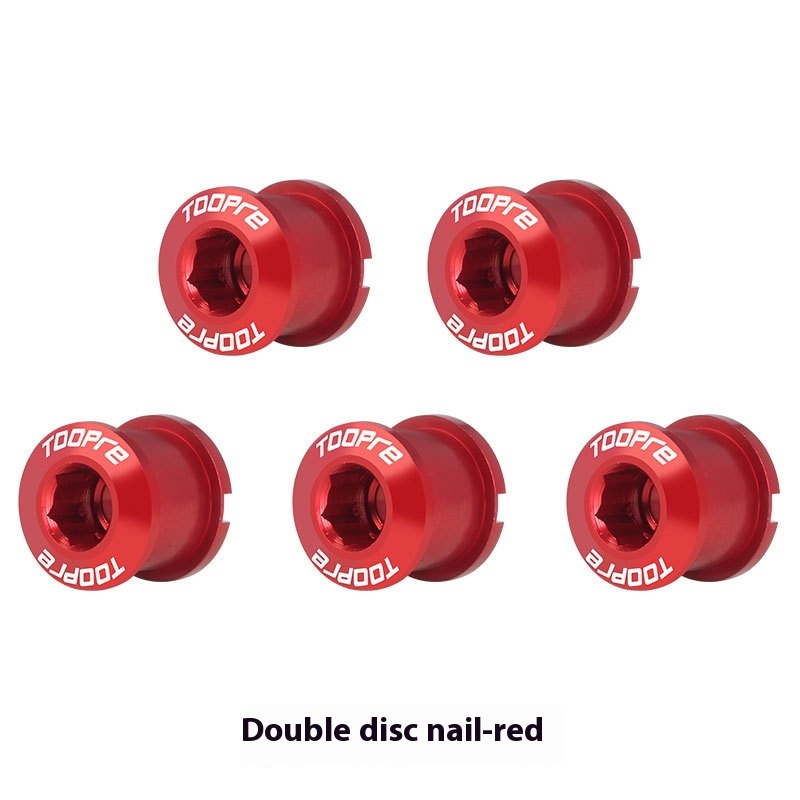 TOOPRE Mountain Bike Aluminum Alloy Chainring Bolts Ultra-Lightweight Colored Chainring Screws for Single and Double Chainring Conversion