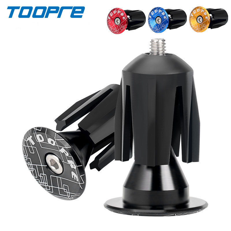 TOOPRE Bicycle Expansion Locking Handlebar End Plugs Road Folding Bike Bar End Caps Colorful Aluminum Alloy Plugs