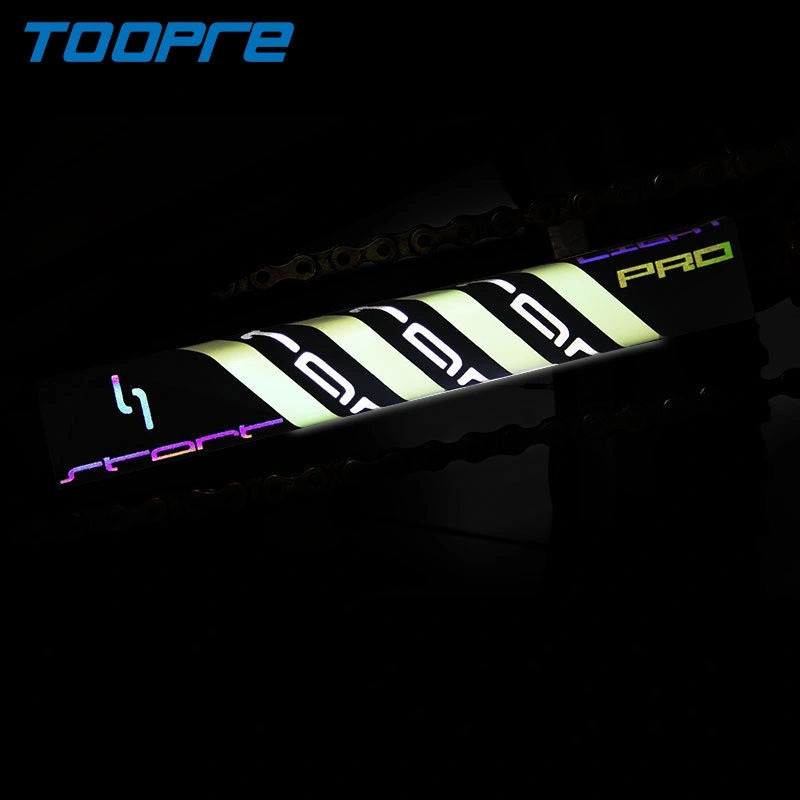 TOOPRE Bicycle Luminous Chainstay Protector Mountain Bike Chain Protector Frame Guard Night Riding Warning Sticker