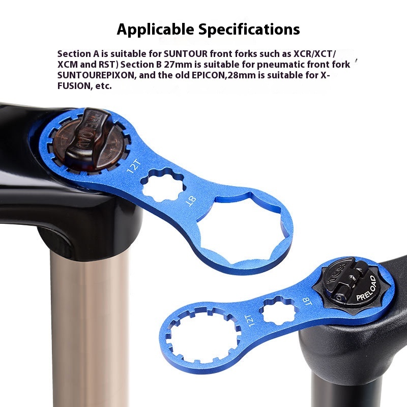 TOOPRE Mountain Bike Suspension Fork Shoulder Cap Wrench Three Peaks XCM/XCR/XCT/RST Air Shock Disassembly Tool