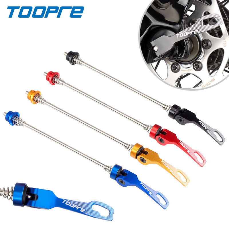 TOOPRE Mountain Bike Quick Release Skewer Hub Quick Release Skewer Axle Core Extended Quick Release Skewer Aluminum Alloy Quick Release Nut