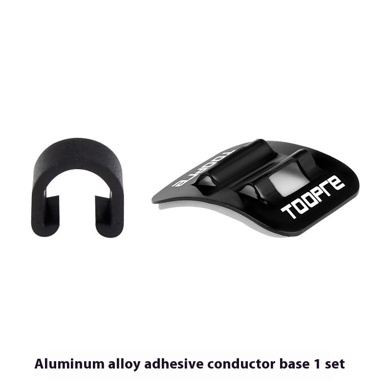 TOOPRE Bicycle C-Type Clip Wire Guide Frame Wire Holder Double-sided Tape Aluminum Alloy Oil Pipe Fixed Seat
