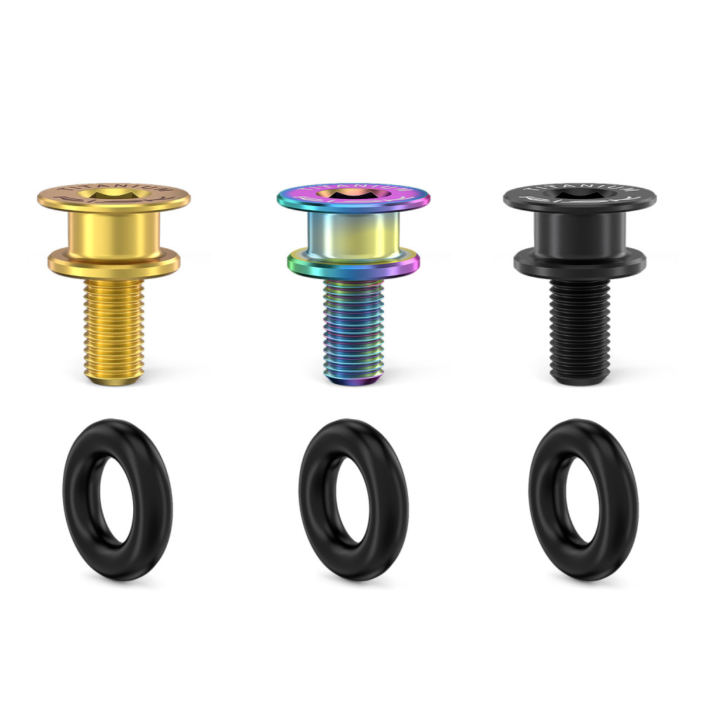 RISK Mountain Bike Titanium Alloy Square Hole M8x15mm Middle Axle Fixing Screw Waterproof Small Cloth 412 Folding Bike