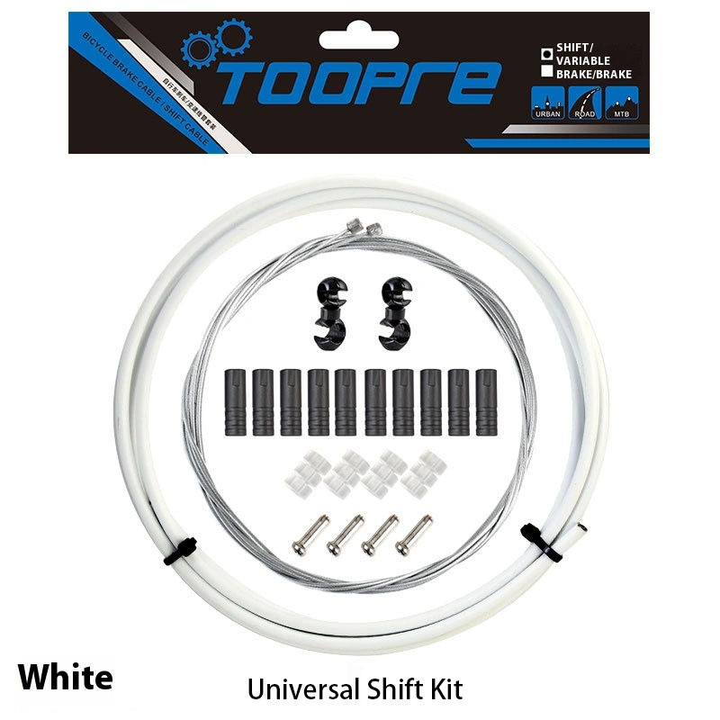 TOOPRE Bicycle Brake Cable Housing Kit Mountain/Road Bike Shift Cable Housing End Caps and Inner Cables