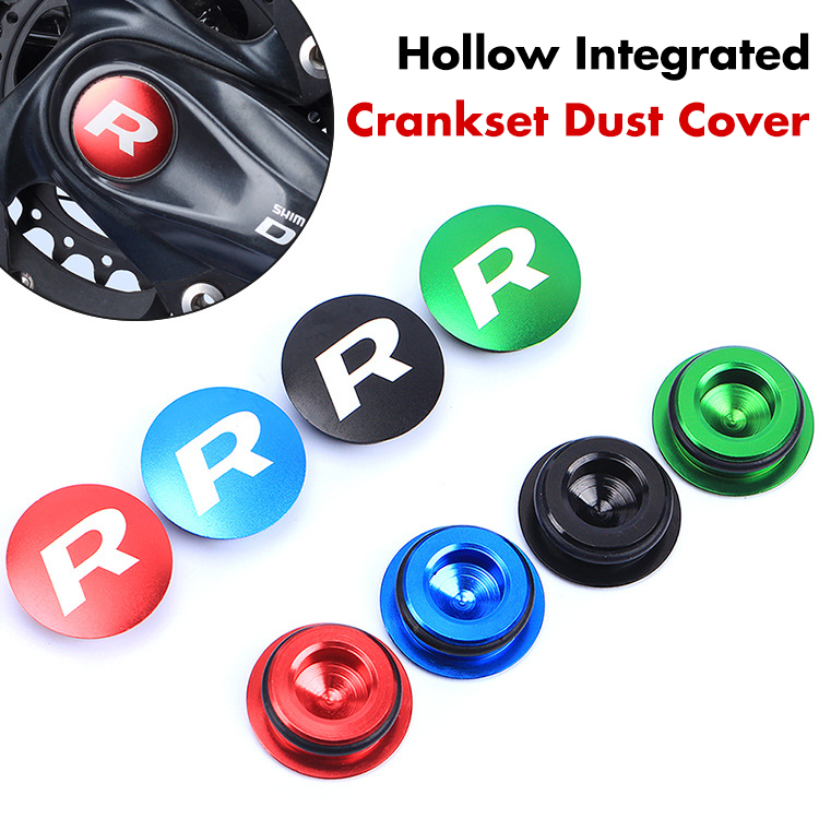 RISK Bicycle Hollow Integrated Chainring Crank Dust Cap Mountain/Road Bike XT Crank Bottom Bracket Cap, Aluminum Alloy 22-25mm