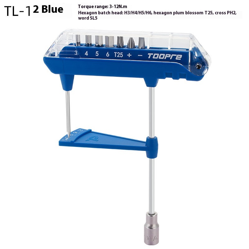 TOOPRE Mountain Bike Torque Wrench Set Integrated Hex and Torx High Precision Torque Tool