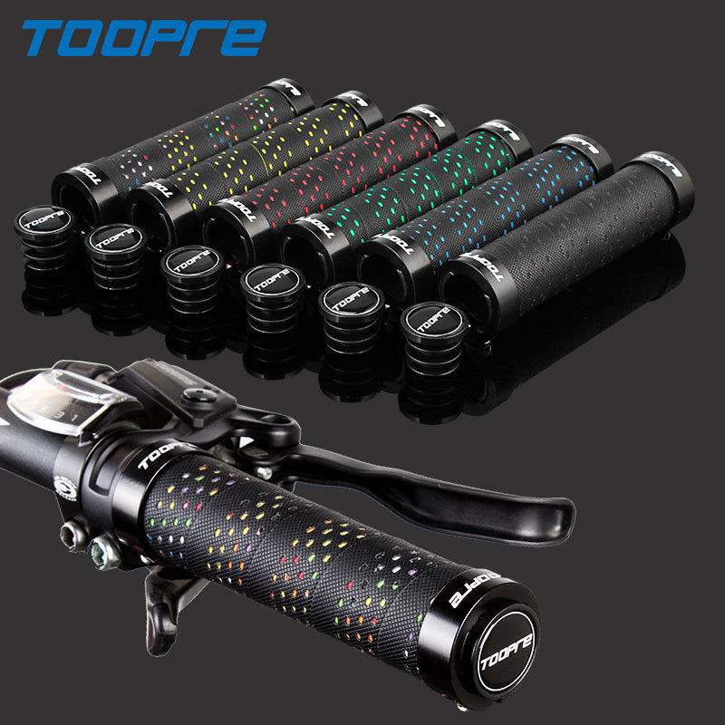 TOOPRE Bicycle Grips Anti-Slip Lock-On Handlebar Grips for Mountain Bikes  PU Handlebar Grip Accessories