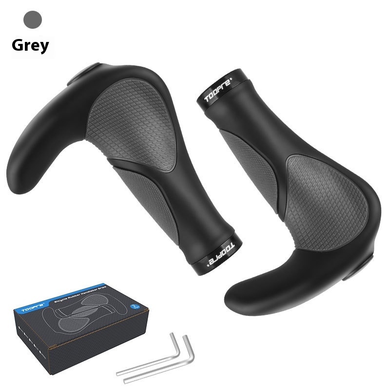 TOOPRE Lock-On Non-Slip Bicycle Grips Rubber Bullhorn Handlebar Grips for Mountain Bikes