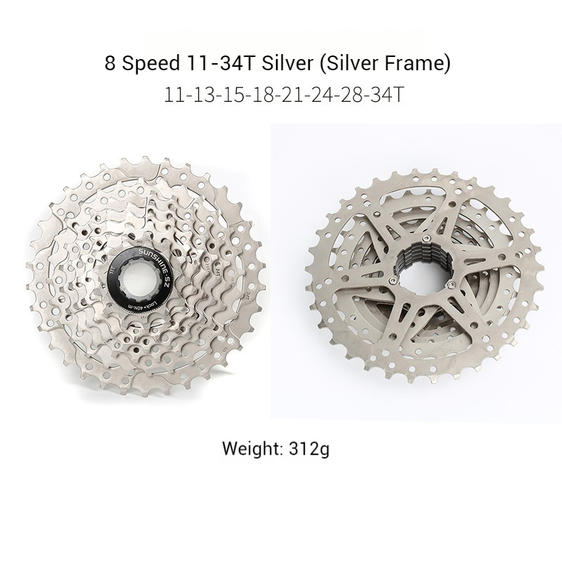 SUNSHINE Mountain Bike Cassette Flywheel 8/9/10/11-speed 36T 40T 42T 46T 50T 52T Cassette Gears