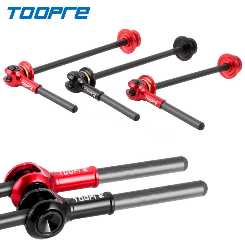 TOOPRE Mountain Bike Titanium Quick Release Skewer Carbon Fiber Titanium Axle Quick Release Skewer Road Bike Wheel Hub Skewer