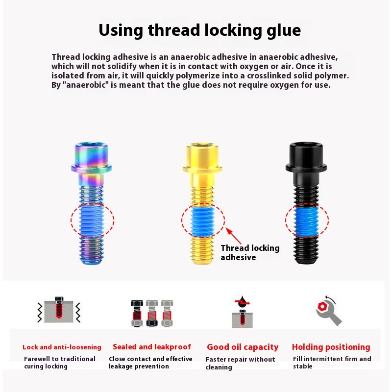 TOOPRE M5x18 Titanium Alloy Handlebar Bolts with Hand-tightened Hollow Design for Fixed Locking of Seatpost Clamps