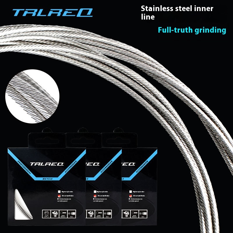 TRLREQ Fully Polished Stainless Steel Brake and Shift Cables for Mountain Bike Road Bike and Folding Bikes