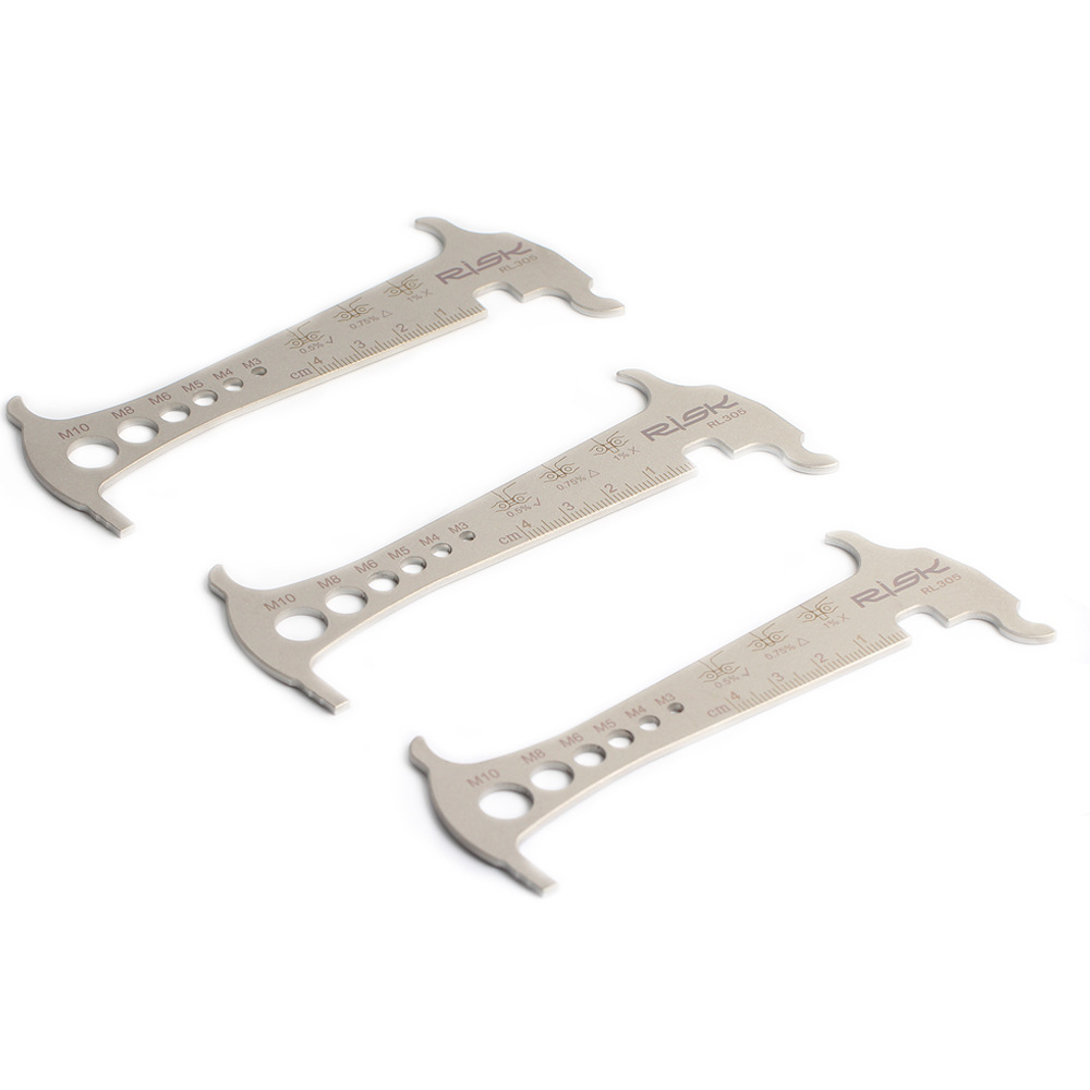 RISK Mountain Bike Chain Measuring Tool Chain Gauge Caliper Bicycle Chain Wear Inspection Tool