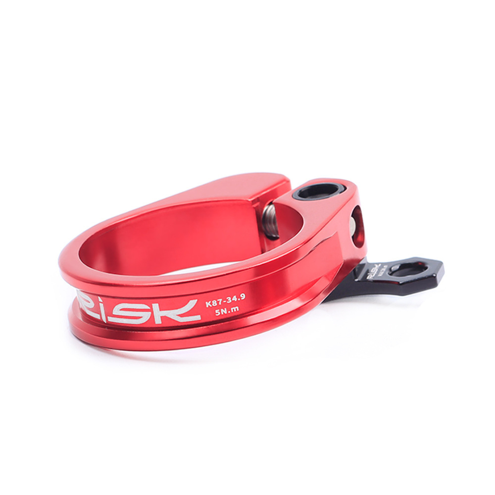 RISK K87 Mountain/Road Bike Seatpost Clamp with Quick Release Seat Tube Clamp Ring 31.8/34.9mm