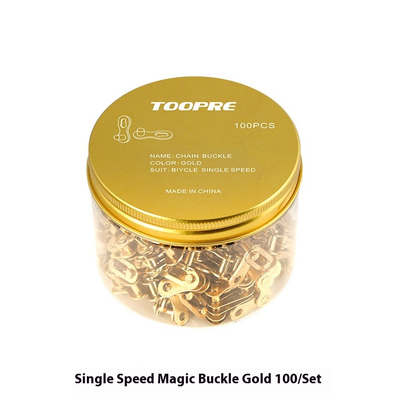 TOOPRE Mountain and Road Bike Gold Chain Magic Link Quick Release Buckle  8S/9/10/11/12/24/27/30 Speed