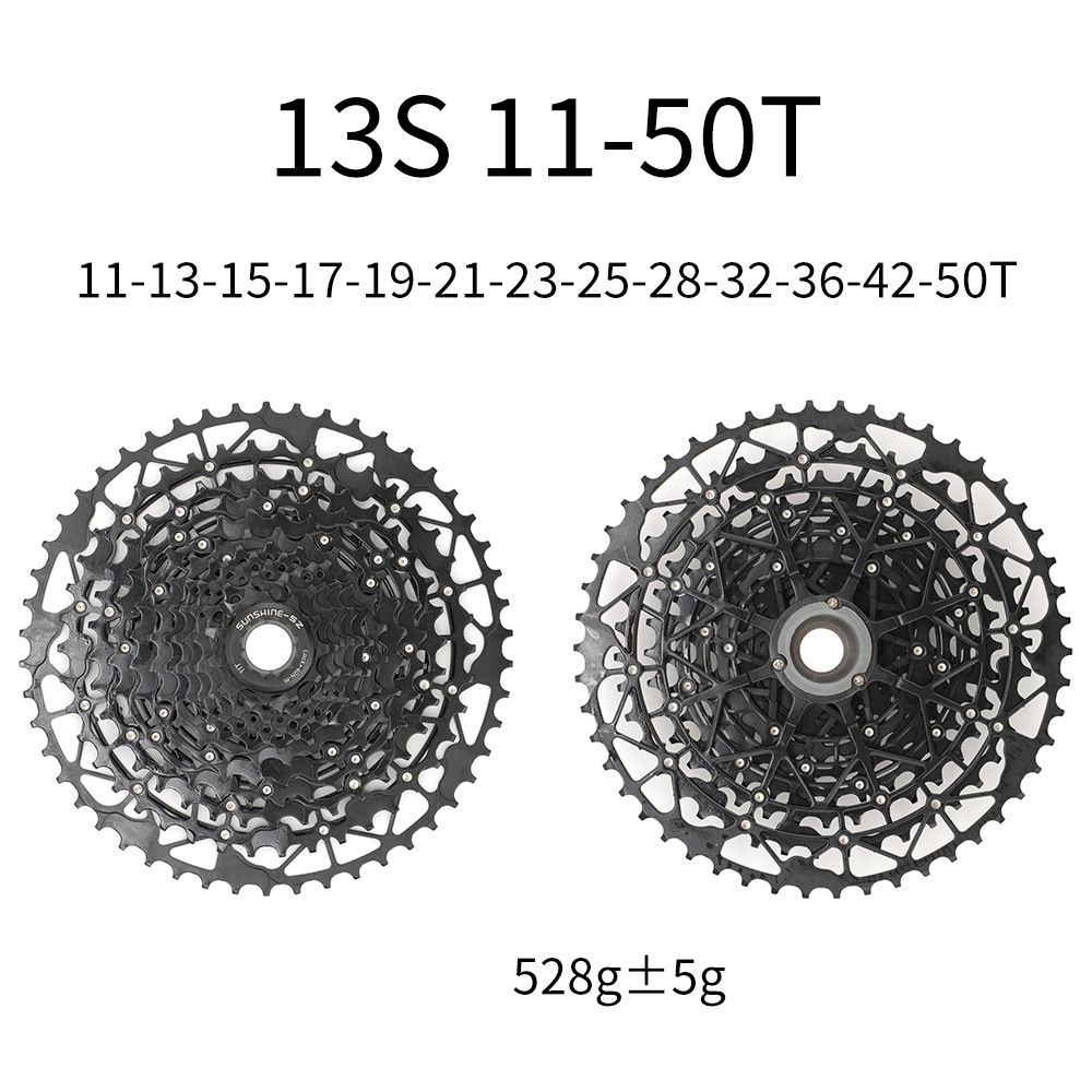 SUNSHINE-SZ HG Cassette Freewheel for MTB 9 / 10 / 11 / 12 / 13 Speed 11-40T 42T 45T 46T 48T 50T 52T All Black 2025 Version