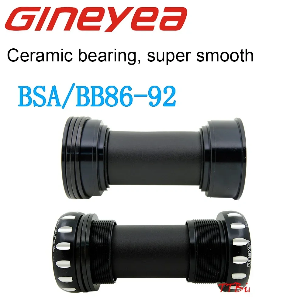 Gineyea Ceramic bottom bracket bb86 bb92 bb91 british BSA threaded 68 for shimano sram 22 24 19 41 mm road bike MTB