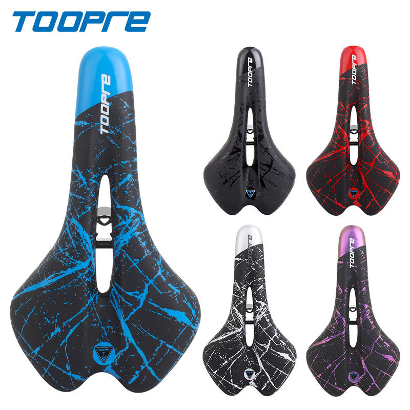 TOOPRE Bicycle Saddle Super Soft Seat Mountain Bike Comfortable Seat Cushion Colorful Bike Saddle