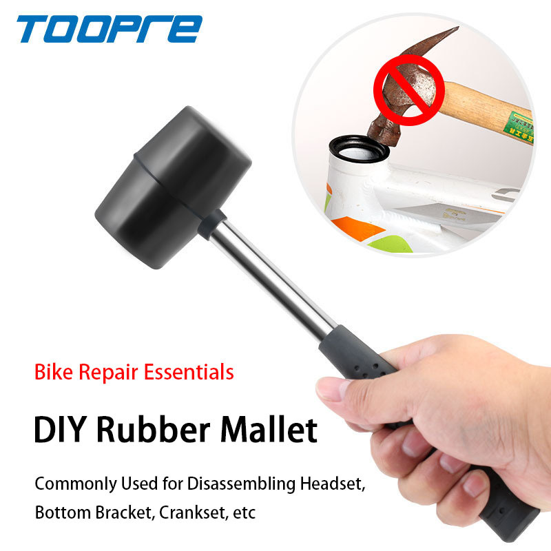 TOOPRE Bicycle Maintenance Rubber Hammer Tool for Bottom Bracket Installation and Disassembly Mountain Bike Repair Rubber Mallet