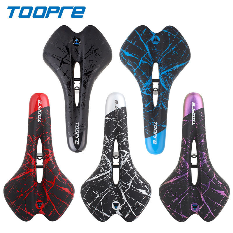 TOOPRE Bicycle Saddle Super Soft Seat Mountain Bike Comfortable Seat Cushion Colorful Bike Saddle