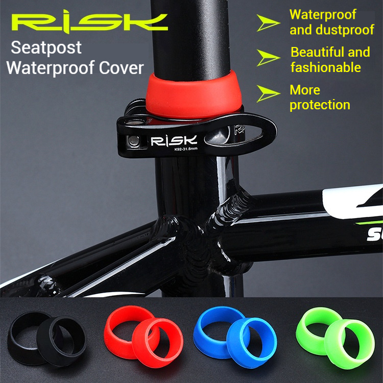RISK Mountain Road Bike Seatpost Dust Cover Waterproof Seat Tube Protective Silicone Waterproof Ring