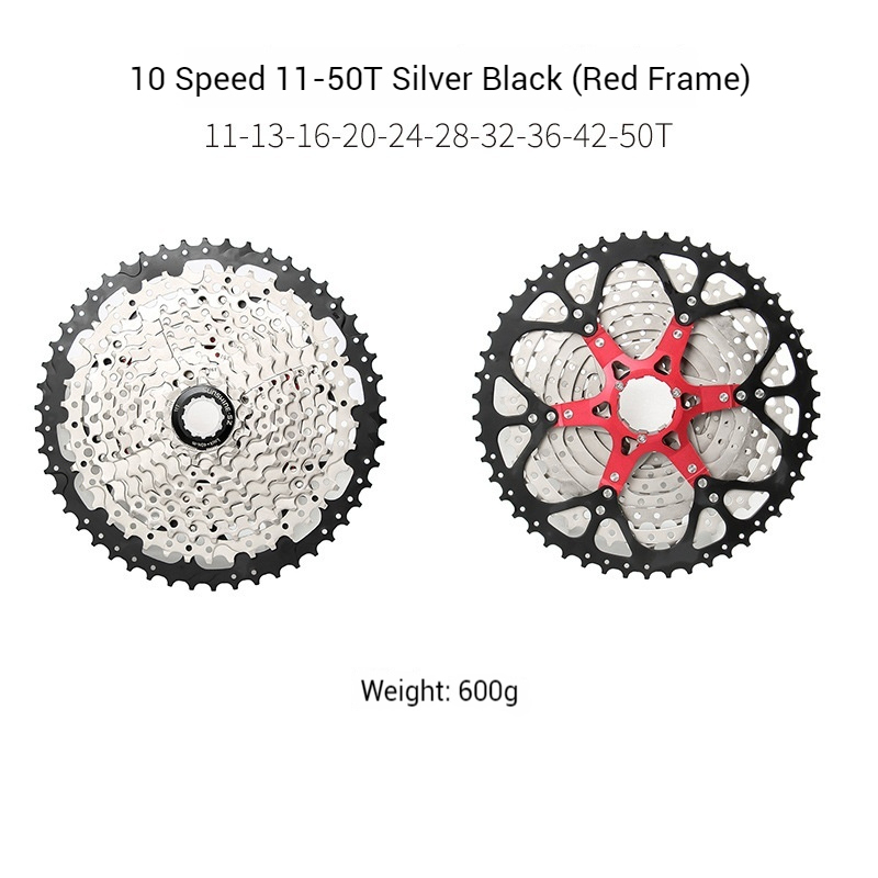 SUNSHINE HG Mountain Bike Cassette flywheel 7 / 8 / 9 / 10 / 11 / 12 / 13 Speed 11-28T 30T 32T 34T 36T 40T 42T 46T 50T 51T 52T High-Strength Steel Freewheel Compatible with Shimano SRAM MTB