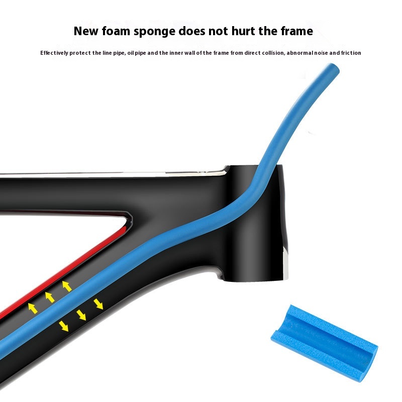 TOOPRE Bicycle Internal Cable Routing Soundproofing Sponge Tube, Noise Reduction Sponge for Mountain Bike and Road Bike