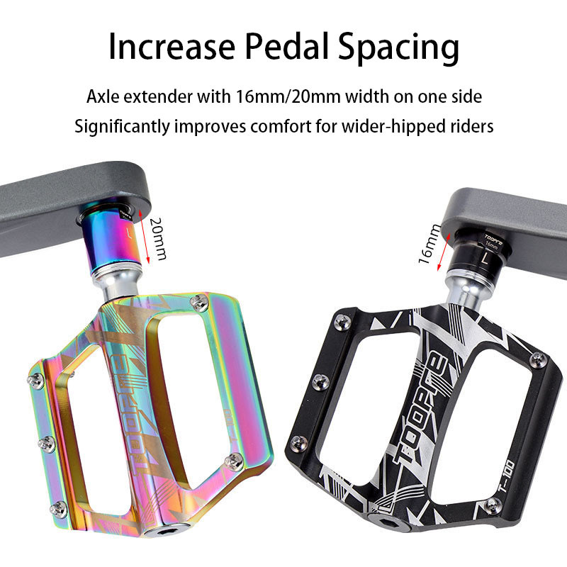 TOOPRE Mountain Road Bike Pedal Extenders Pedal Axle Crankset Extension Lengthening Accessories