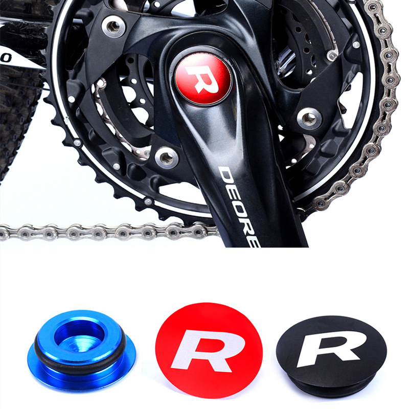 RISK Bicycle Hollow Integrated Chainring Crank Dust Cap Mountain/Road Bike XT Crank Bottom Bracket Cap, Aluminum Alloy 22-25mm
