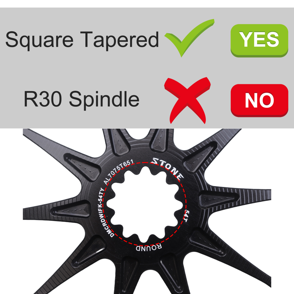 Stone Round Bike Chainring for White Industries industry square tapered Crank 40T To 56T Cycling Bike Chainwheel for Road Bike for Brompton Folding Bike