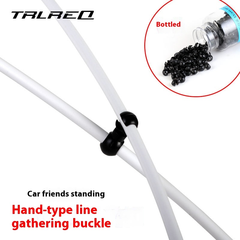 TRLREQ Mountain Bike Cable S-Hooks Road Bike Cable Housing Clips Storage Organizer C/S-Type Oil Pipe Clips