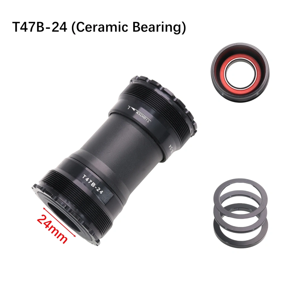DJC Bike Bottom Bracket T47-Sieries Ceramic Bearing for MTB Road Bike Big Thread 24mm 30mm DUB 77 79 86.5 BB TT bicycle