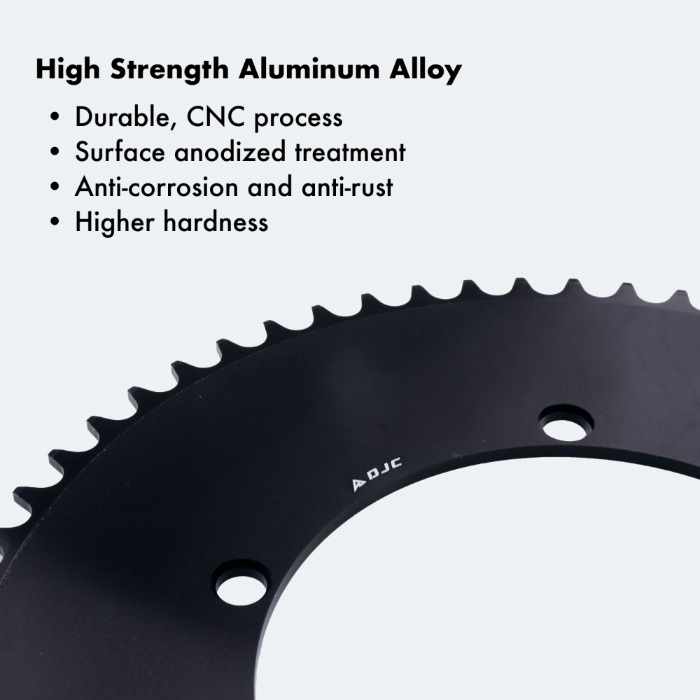 DJC 144BCD Round Chainring Fixed Gear Fixie Track Bike 47T 49 51 53 55 57 59 61T Chainwheel Spider for Sram 144 Bcd 1/2*1/8