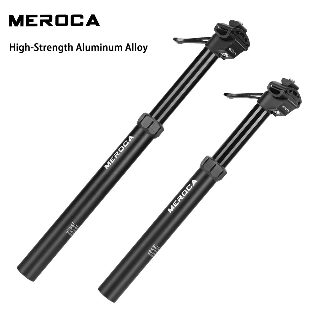 MEROCA Dropper Seatpost Aluminum Alloy Manual Control Height Adjustable 100/125mm Travel 30.9/31.6mm Mountain Bike Hydraulic Seatpost